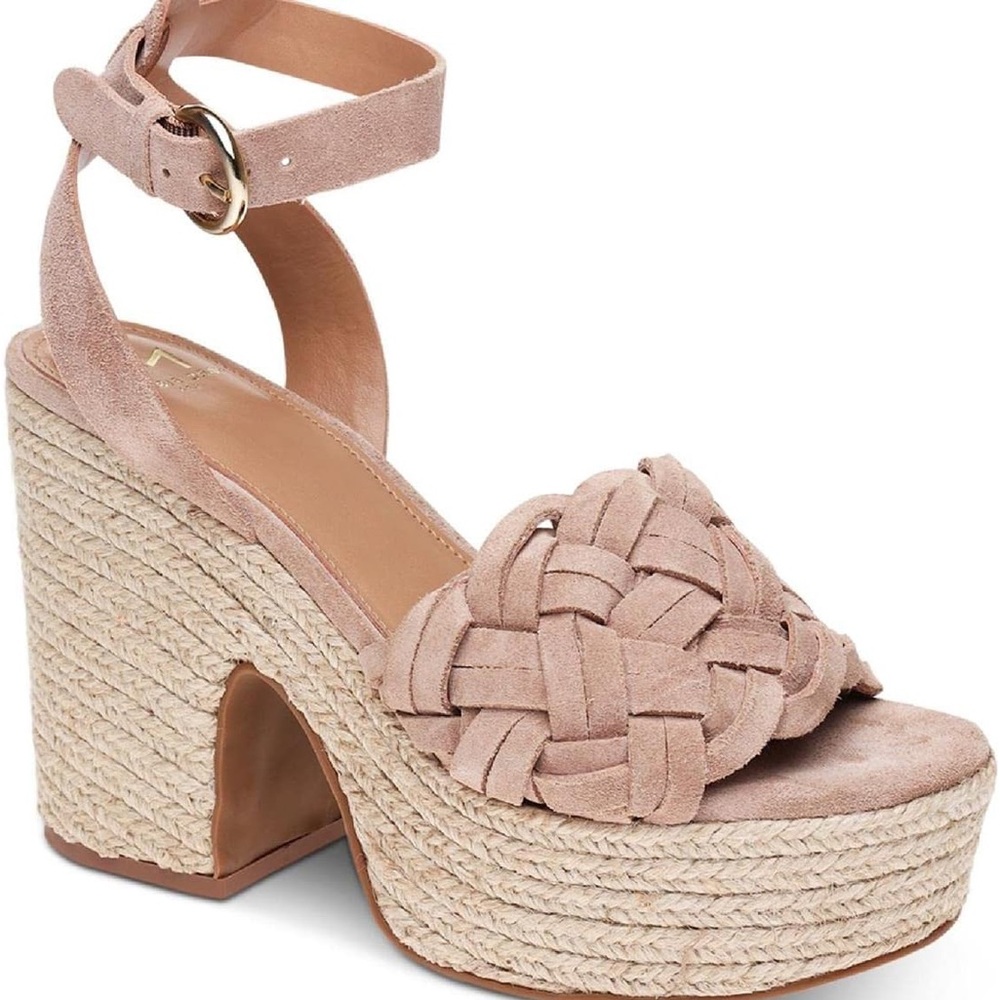 Women's Braided Platform Sandals - Tan